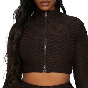 Naked Wardrobe Honeycomb Zip-up Top